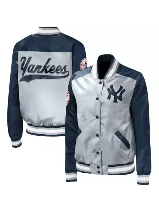 Gray New York Yankees Legend Full Snap Jacket