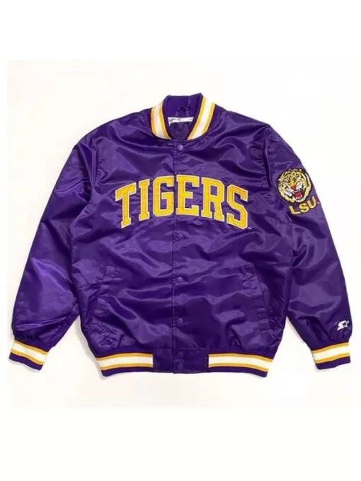 LSU Tigers Purple Satin Jacket