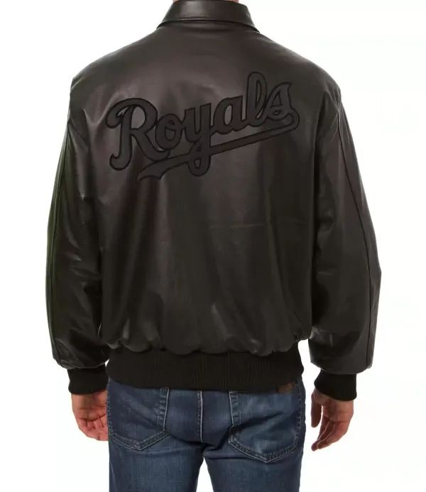 MLB Black Kansas City Royals Leather Jacket