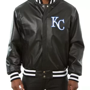 MLB Kansas City Royals Black Leather Jacket