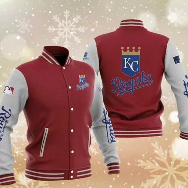 MLB Maroon Kansas City Royals Baseball Varsity Jacket