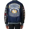 MLB New York Yankees Wool Leather Jacket