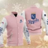 MLB Pink Kansas City Royals Baseball Varsity Jacket