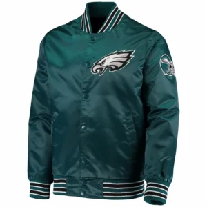 Philadelphia Eagles Green Satin Jacket