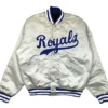 Vintage Kansas City Royals Silver MLB Satin Jacket