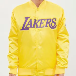 Los Angeles Lakers Wordmark Satin Jacket