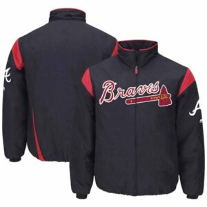 Atlanta Braves Navy On-Field Thermal Jacket