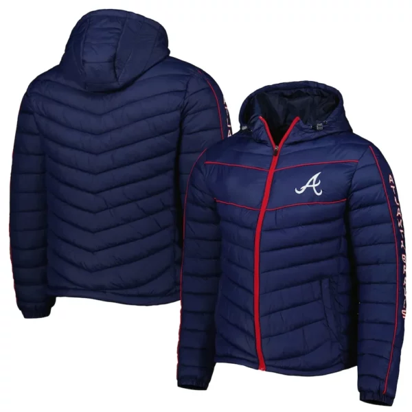 Splitter Soft Down Touch Atlanta Braves Navy Blue Puffer Jacket