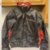 Atlanta Falcons Black Red Leather Jacket