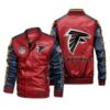 Atlanta Falcons Red Navy Bomber Leather Jacket