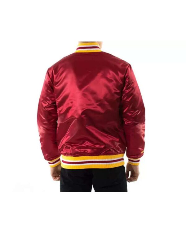 Atlanta Hawks Throwback Wordmark Red Satin Jacket