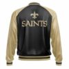 Black Cream NFL New Orleans Saints Leather Jacket