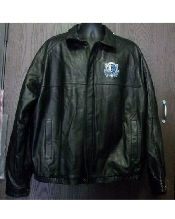 Black Dallas Mavericks Jeff Hamilton Leather Jacket