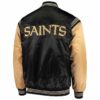 Black Gold New Orleans Saints NFL Satin Jacket