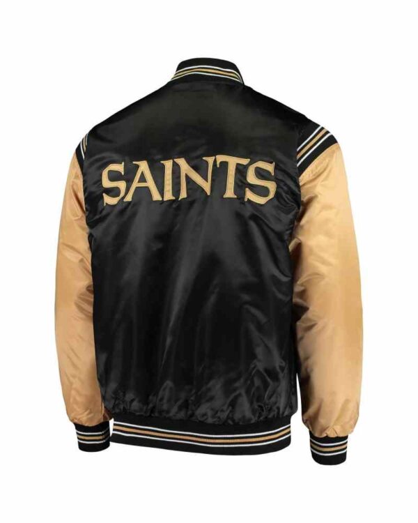 Black Gold New Orleans Saints NFL Satin Jacket