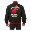Black Miami Heat Jeff Hamilton Varsity Jacket