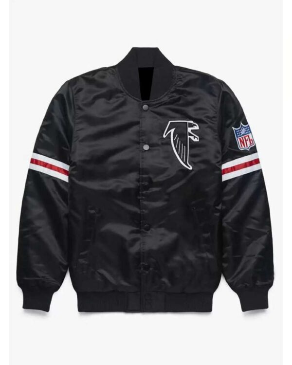 Black NFL Atlanta Falcons Satin Jacket