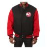 Black Red NBA Atlanta Hawks Varsity Jacket