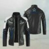Black White NFL Dallas Cowboys Leather Jacket