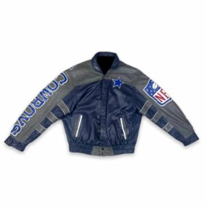 Blue Gray NFL Dallas Cowboys Leather Jacket