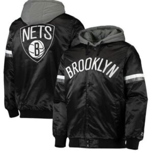 Brooklyn Nets Black Jacket with Hood