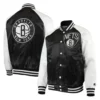 Black/White Brooklyn Nets Point Guard Satin Jacket