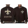 Brown New Orleans Saints NFL Varsity Jacket