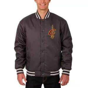 Charcoal Cleveland Cavaliers Satin Jacket