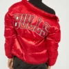 High School Chicago Bulls Red Puffer Jacket