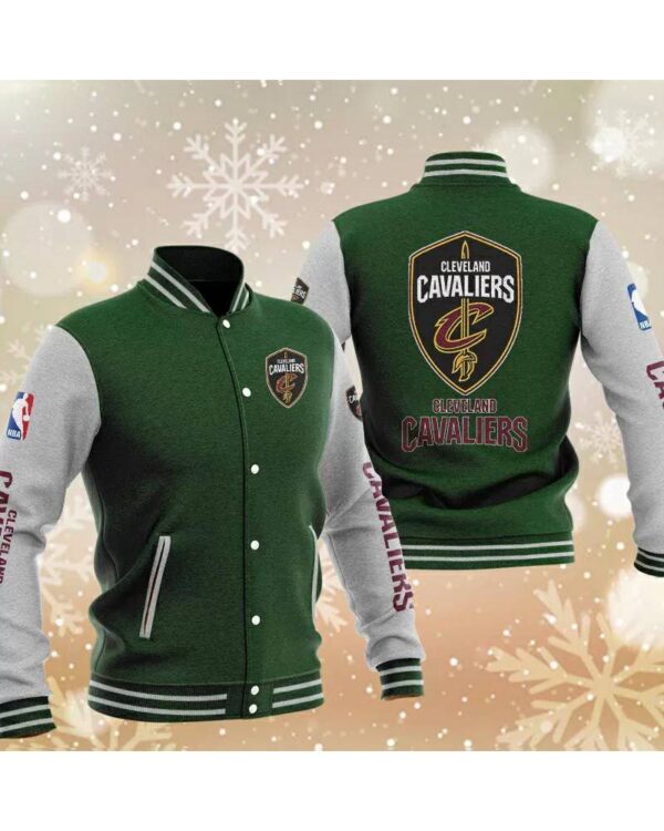 Cleveland Cavaliers Green Varsity Baseball Jacket