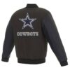 Dallas Cowboys Charcoal Navy Varsity Jacket
