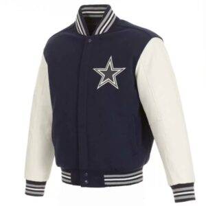 Dallas Cowboys Domestic Two Tone Wool Leather Jacket