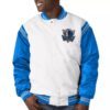 Dallas Mavericks White and Blue Varsity Jacket