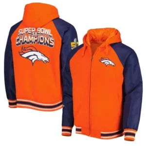 Denver Broncos 3X Super Bowl Champions Defender Hoodie Varsity Jacket