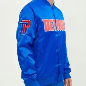 Detroit Pistons Wordmark Satin Jacket