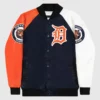 Detroit Tigers Varsity Satin Full Snap Jacket