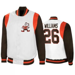 Greedy Williams NFL Cleveland Browns Satin Jacket