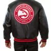 JH Design Atlanta Hawks Black Leather Jacket