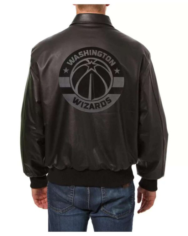 JH Design Washington Wizards Black Leather Jacket