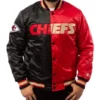 Kansas City Chiefs Red and Black Satin Jacket