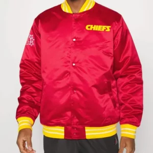 Kansas City Chiefs Training Red Satin Jacket
