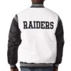 Las Vegas Raiders Historic Renegade Satin White/Black Jacket