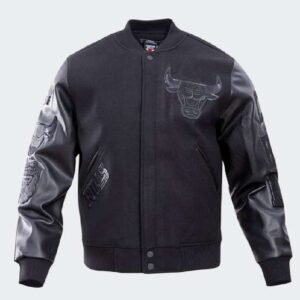 Men’s Pro Standard Chicago Bulls Triple Black Varsity Jacket