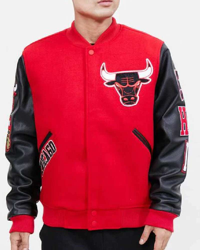 Pro Standard Chicago Bulls Satin Jacket Black