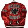 Men’s Clark Atlanta University Burgundy Satin Jacket
