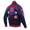 Men’s Atlanta Braves Navy Satin Varsity Jacket