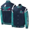 Men's Super Bowl LVII G-III Sports by Carl Banks Navy Full-Snap Varsity Jacket