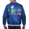 Men's Super Bowl LVII Starter Royal Locker Room Full-Snap Varsity Jacket
