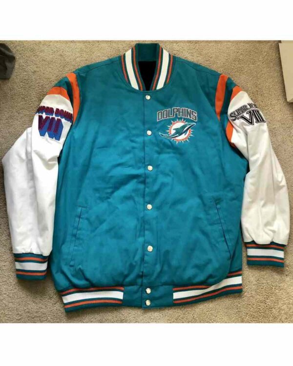 Miami Dolphins 2X Super Bowl Champions Varsity Jacket
