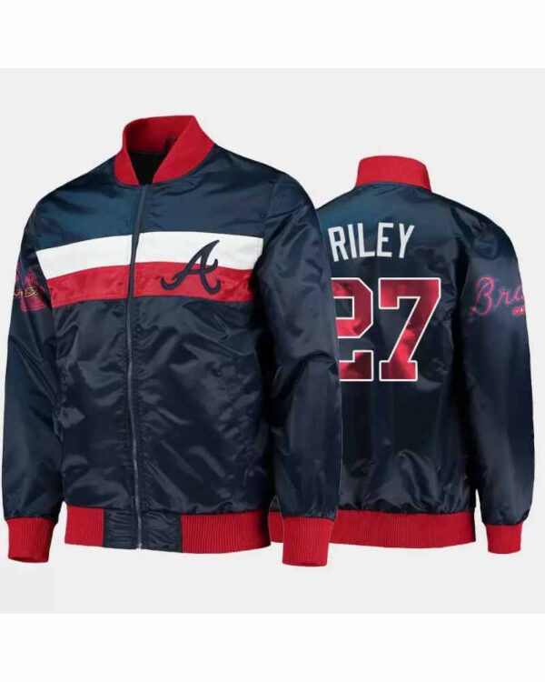 MLB Atlanta Braves Austin Riley Satin Jacket